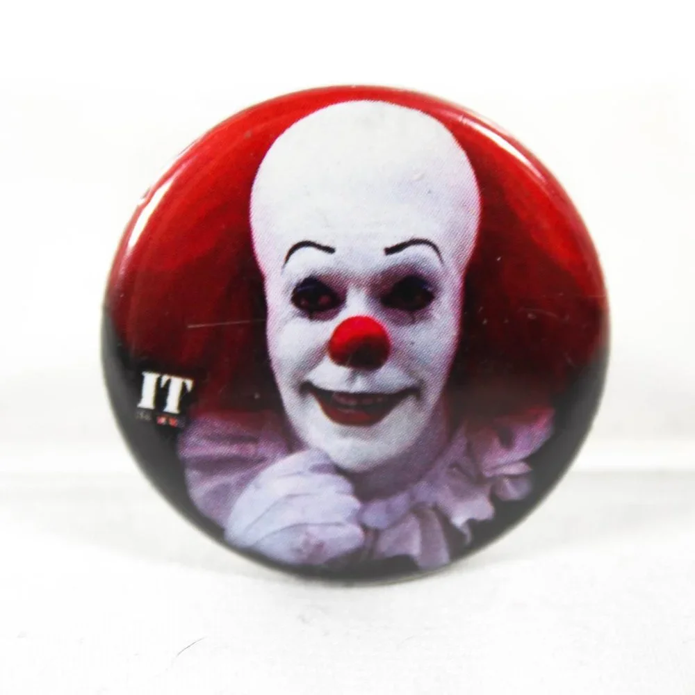 Pennywise It Clown Horror Pin Unisex Gothic Men Women Teen Punk Edgy 80s Movie